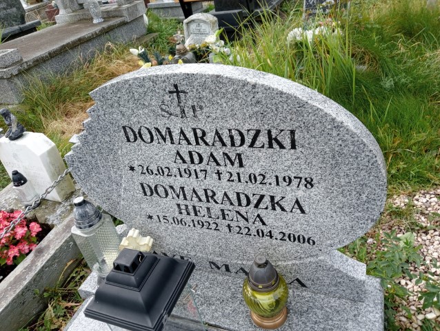 Adam Domaradzki 1917 Wałbrzych - Grobonet - Wyszukiwarka osób pochowanych