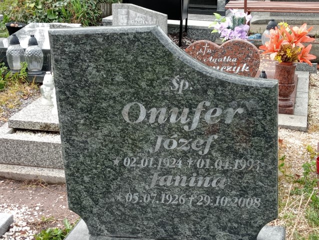 Józef Onufer 1924 Wałbrzych - Grobonet - Wyszukiwarka osób pochowanych