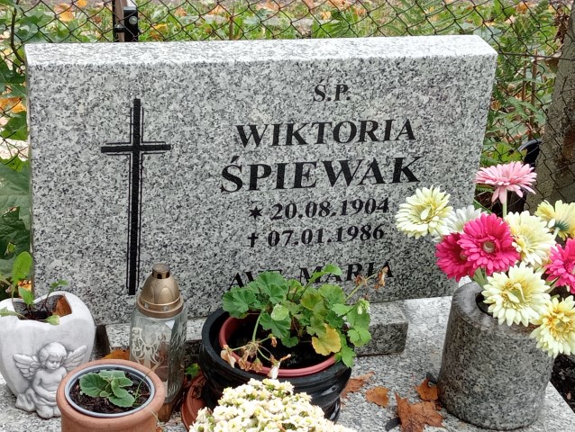 Wiktoria Śpiewak 1904 Wałbrzych - Grobonet - Wyszukiwarka osób pochowanych