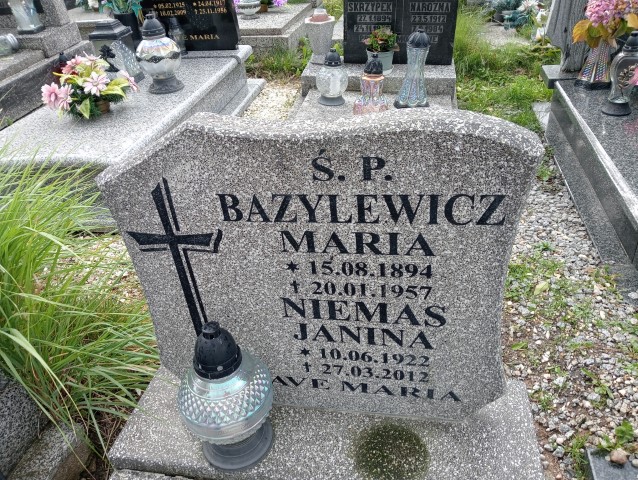 Janina Niemas 1922 Wałbrzych - Grobonet - Wyszukiwarka osób pochowanych