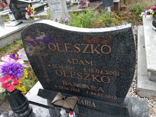 Barbara Oleszko 1933 Wałbrzych - Grobonet - Wyszukiwarka osób pochowanych