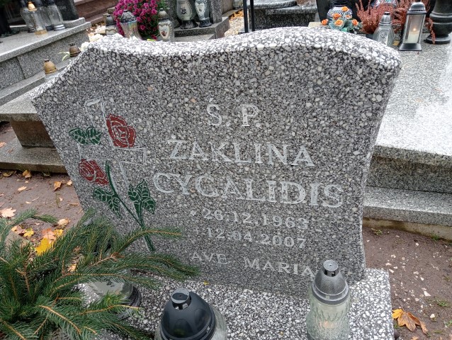 Żaklina Cygalidis 1963 Wałbrzych - Grobonet - Wyszukiwarka osób pochowanych