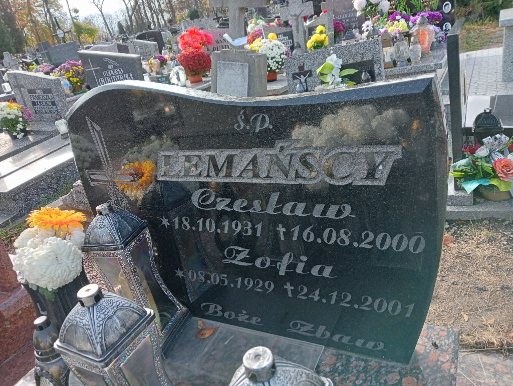 Zofia Lemańska 1929 Wałbrzych - Grobonet - Wyszukiwarka osób pochowanych