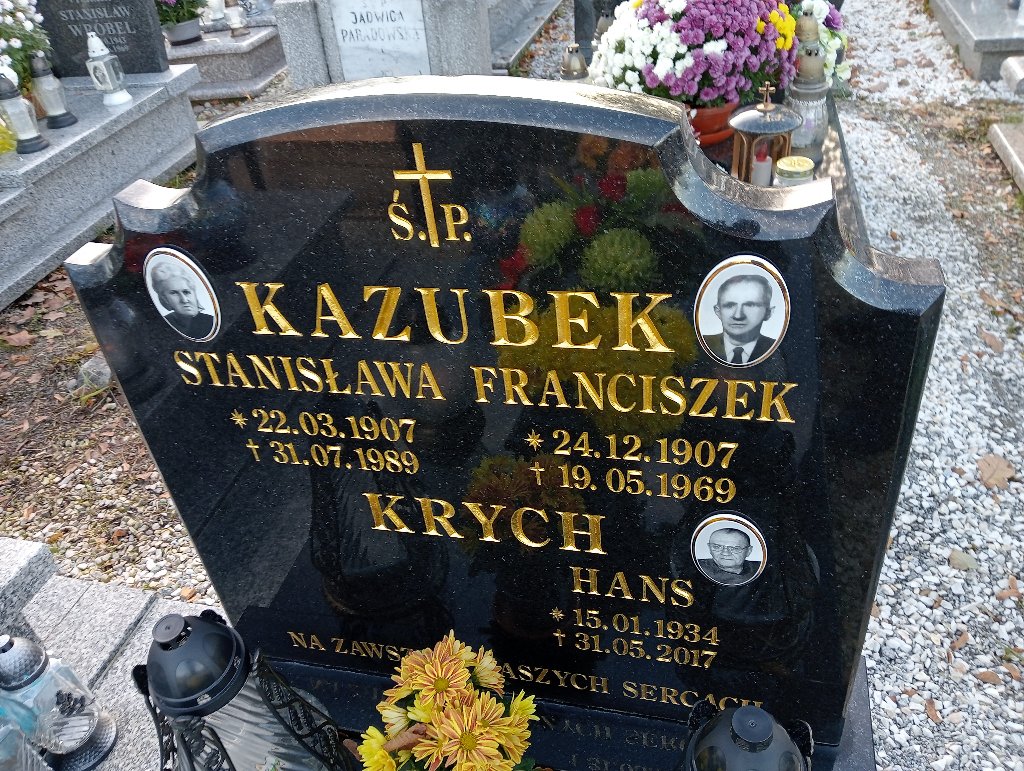 Franciszek Kazubek 1907 Wałbrzych - Grobonet - Wyszukiwarka osób pochowanych