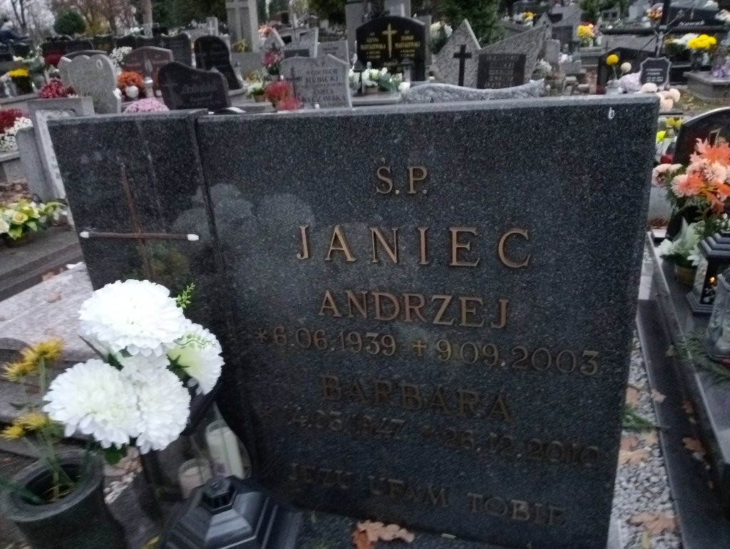 Barbara Janiec 1947 Wałbrzych - Grobonet - Wyszukiwarka osób pochowanych