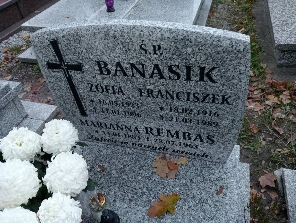 Zofia Banasik 1923 Wałbrzych - Grobonet - Wyszukiwarka osób pochowanych