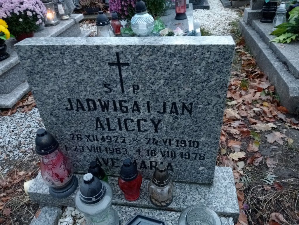 Jadwiga Alicka 1922 Wałbrzych - Grobonet - Wyszukiwarka osób pochowanych