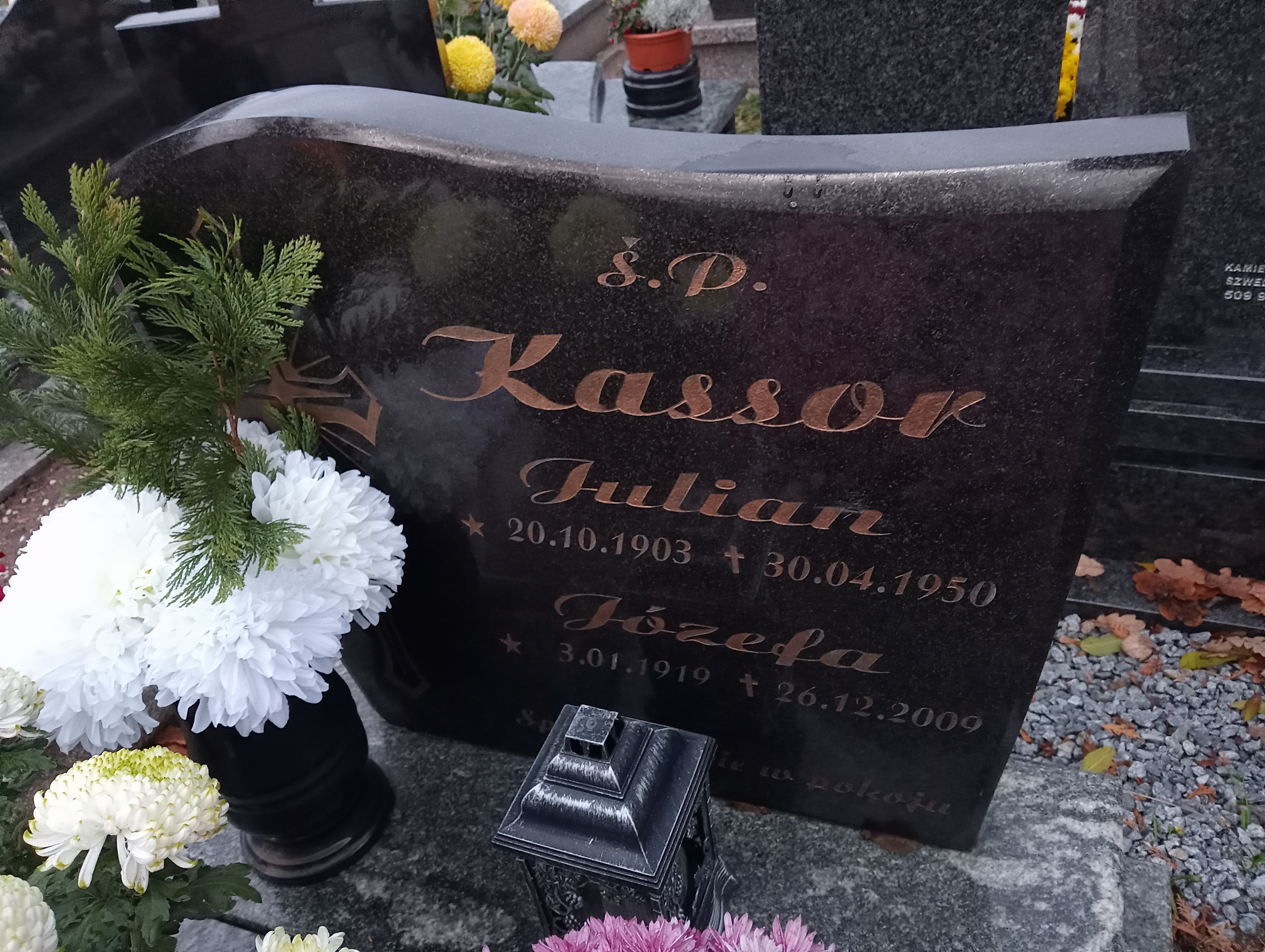 Józefa Kassor 1919 Wałbrzych - Grobonet - Wyszukiwarka osób pochowanych